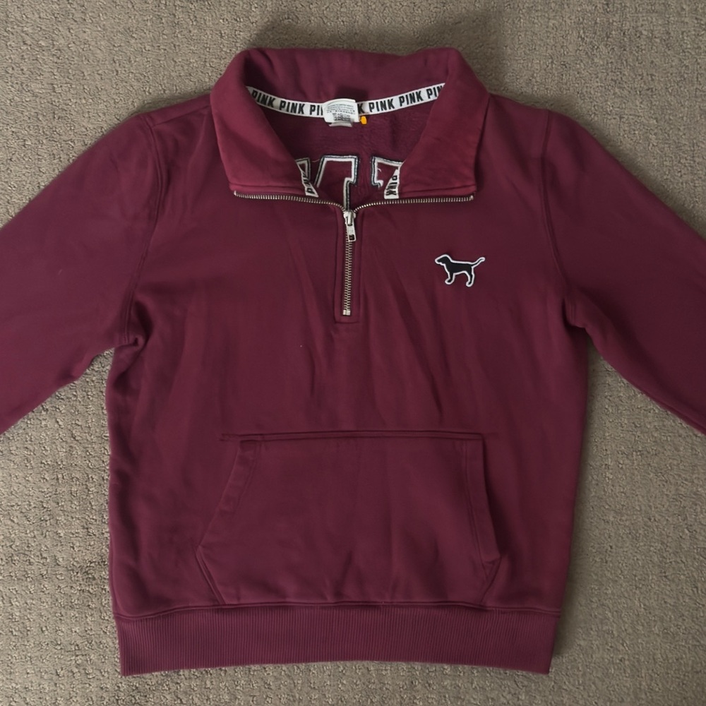 PINK Quarter Zip Up Sweatshirt